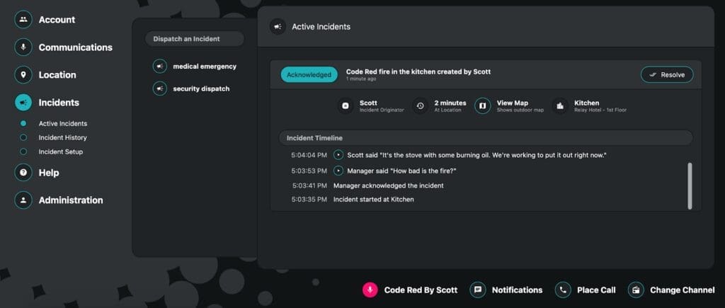 Relay Dashboard Active Incidents