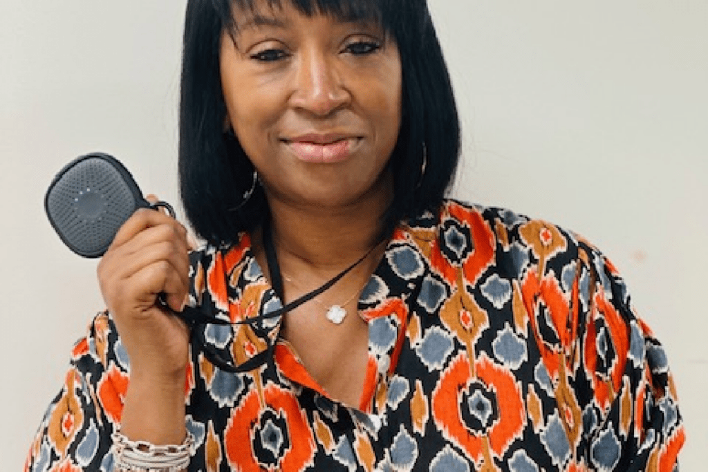 Colin Powell Academy Principal Ms. Nina Lattimore and her Relay.