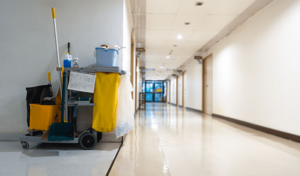 A lost cleaning cart