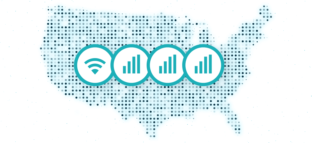 Relay has nationwdie range powered by WiFi and access to the big three cellular providers.