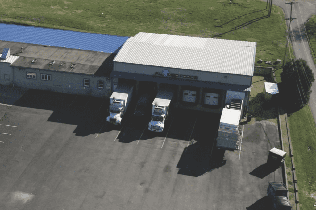 An aerial photo of Palumbo Foods