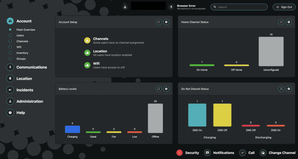 Relay's device health monitoring in the dashboard