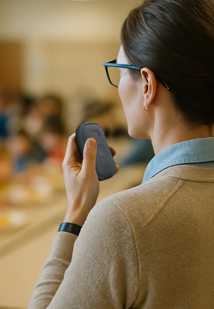 Relay devices enabling real-time team communication and safety coordination in education environments