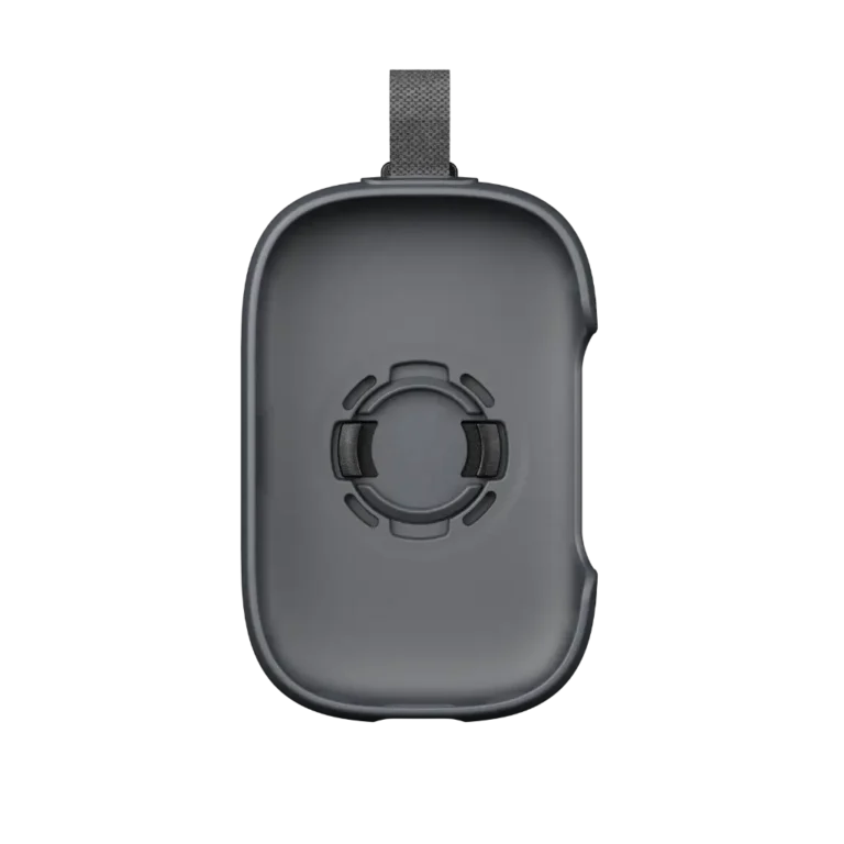 Front view of the RelayM case with integrated clip slot